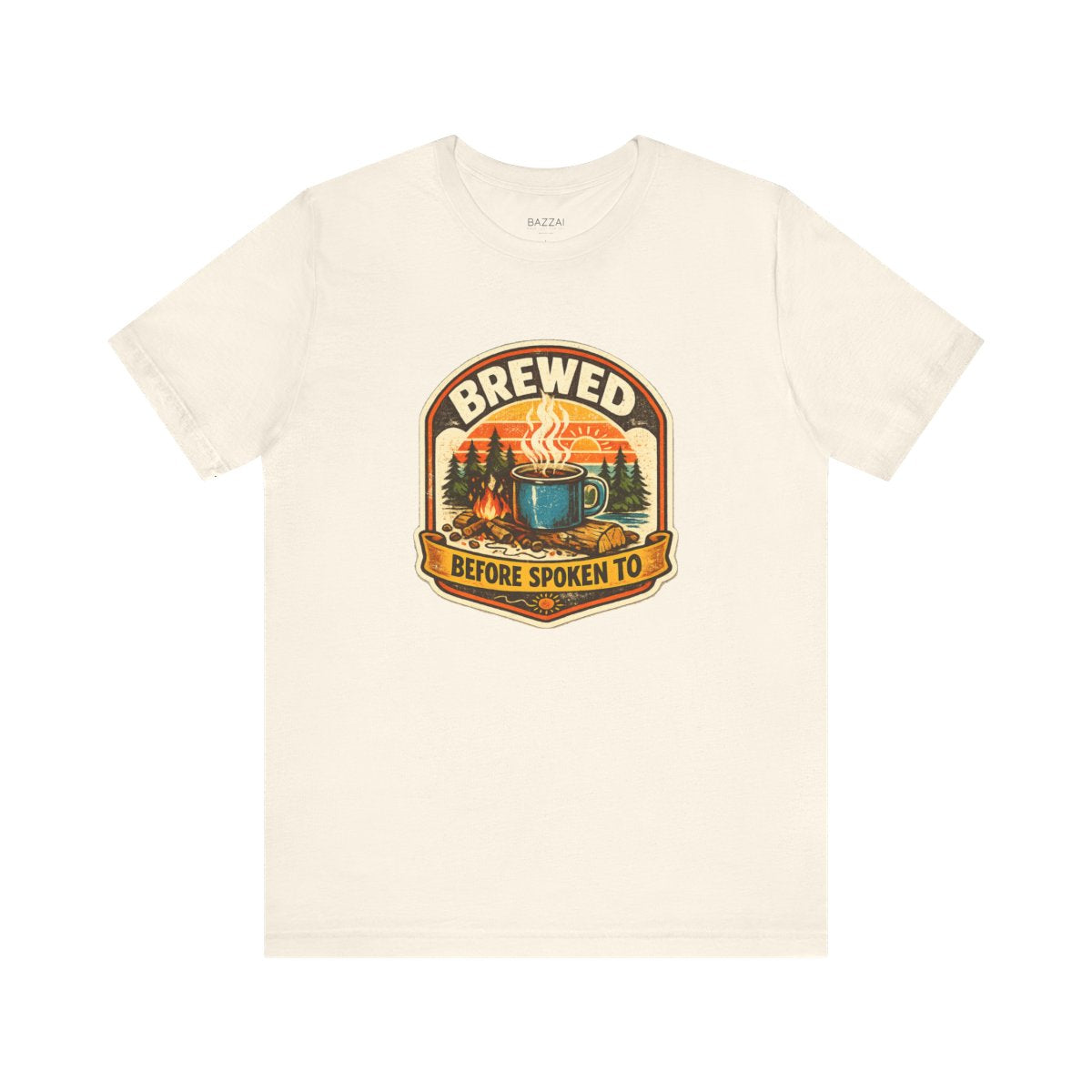 Funny Coffee T-Shirt — Brewed Before Spoken To — coffees t-shirt design by Sol