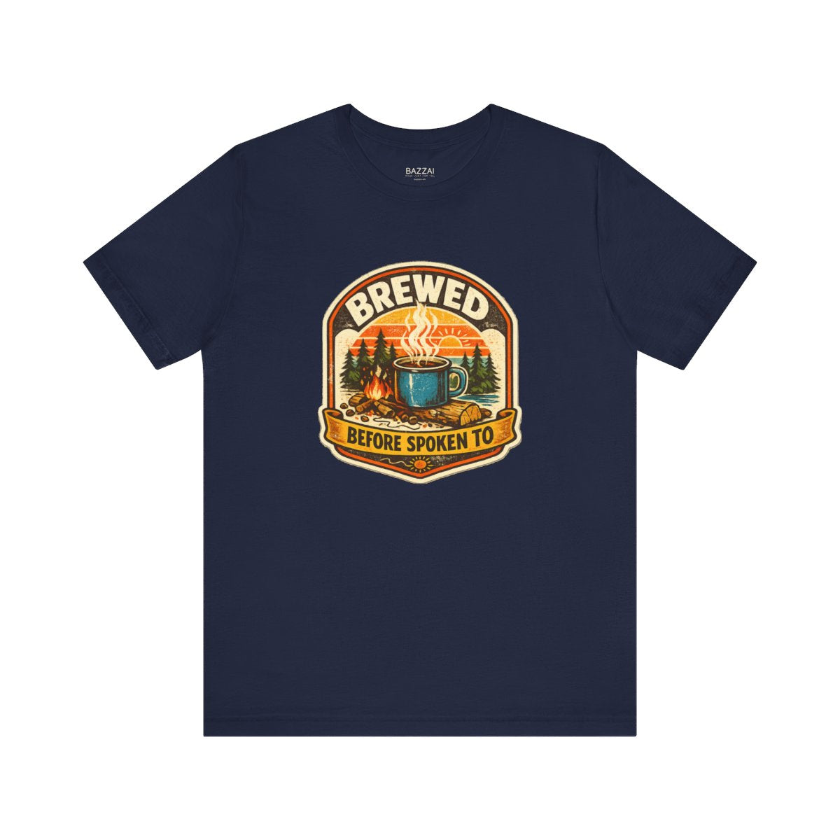Funny Coffee T-Shirt — Brewed Before Spoken To — coffees t-shirt design by Sol