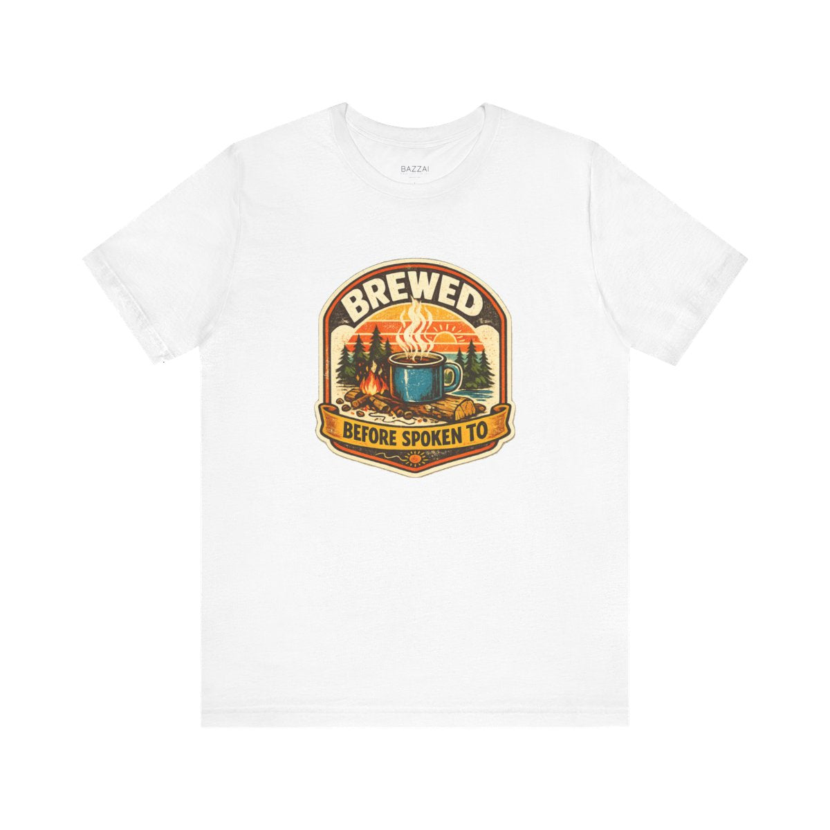 Funny Coffee T-Shirt — Brewed Before Spoken To — coffees t-shirt design by Sol
