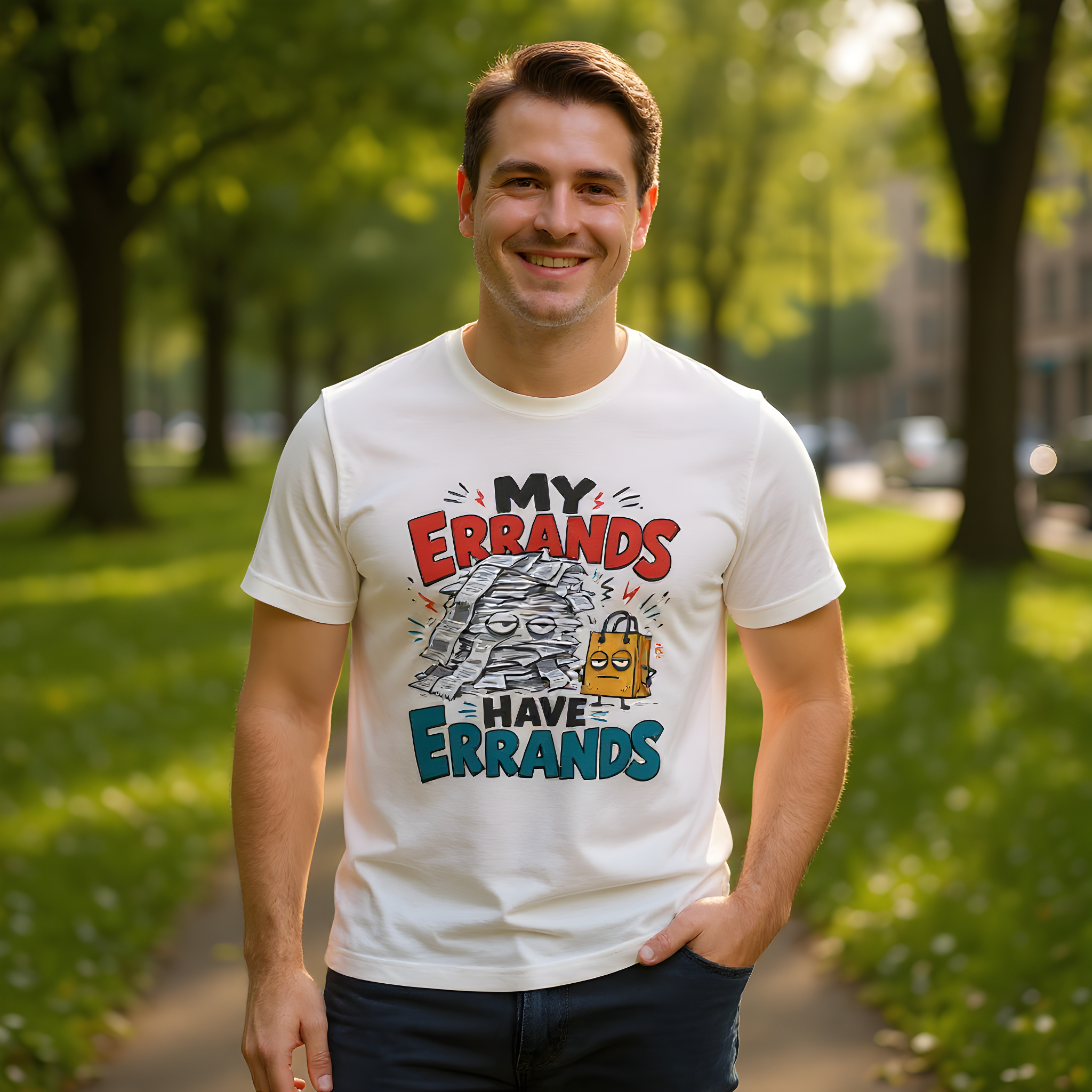 Funny Errands T-Shirt — My Errands Have Errands — t-shirt design