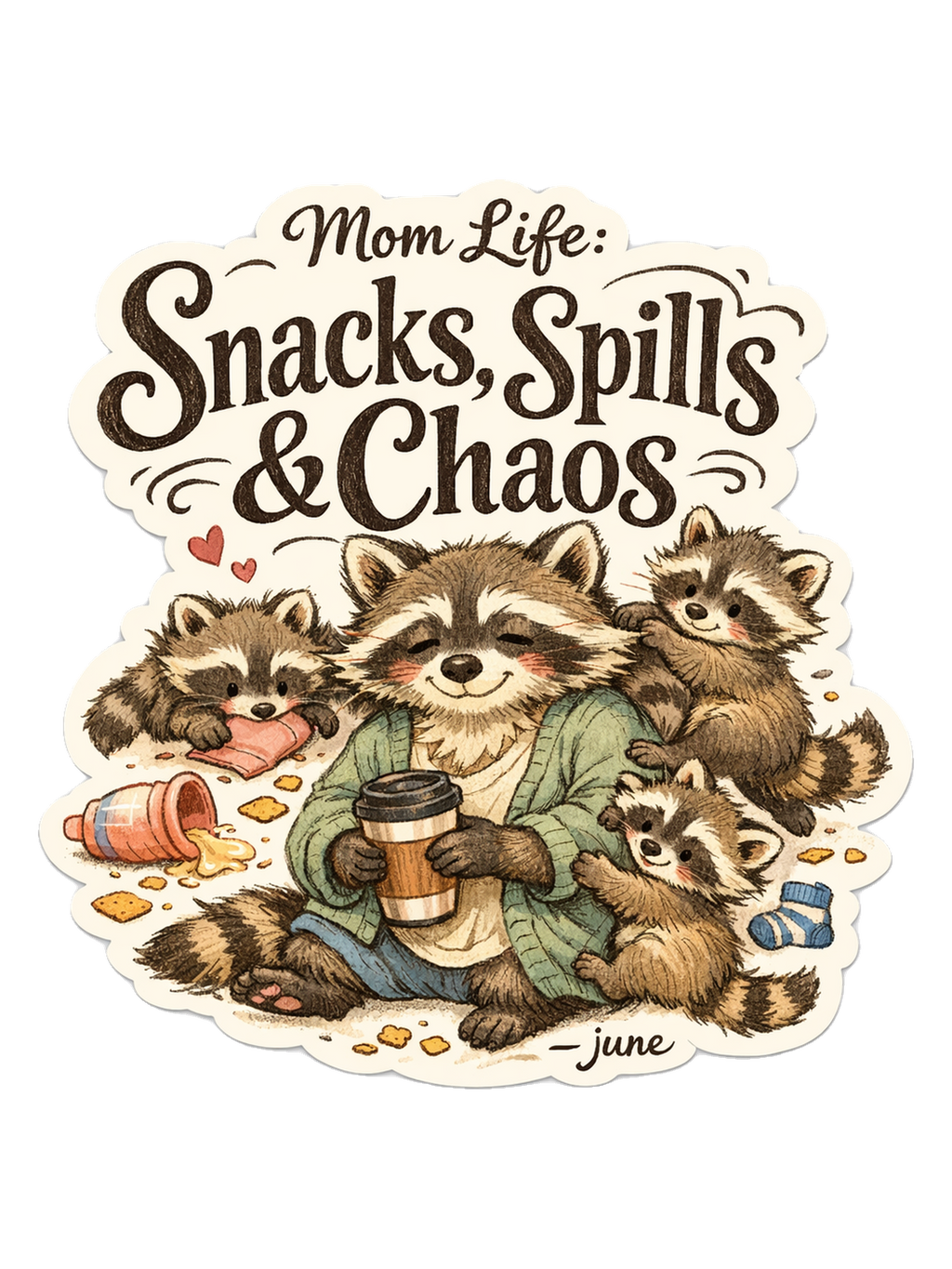 Mom Life: Snacks, Spills & Chaos Tee