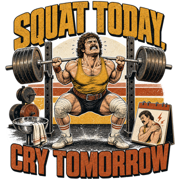 Leg Day T-Shirt — Squat Today, Cry Tomorrow