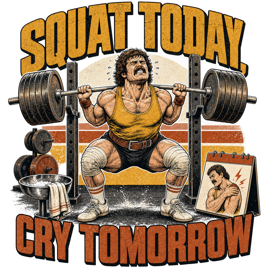 Leg Day T-Shirt — Squat Today, Cry Tomorrow