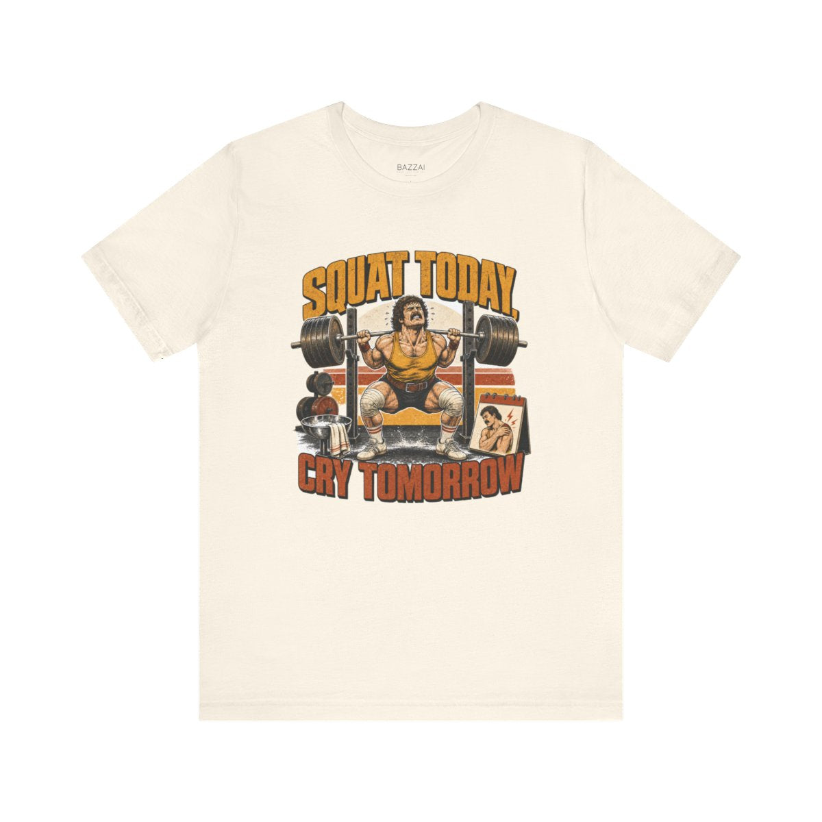 Leg Day T-Shirt — Squat Today, Cry Tomorrow — t-shirt design