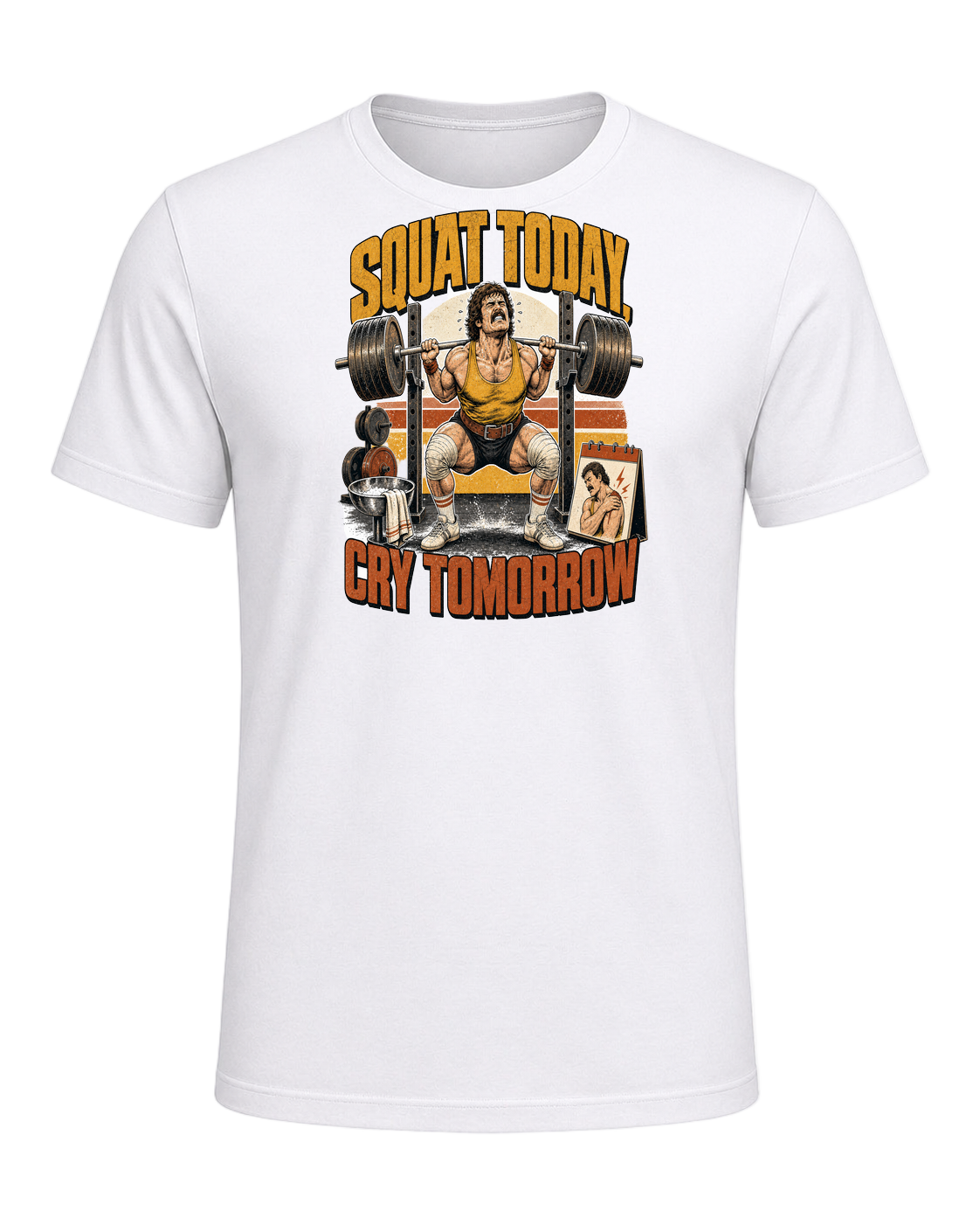 SQUAT TODAY, CRY TOMORROW — White