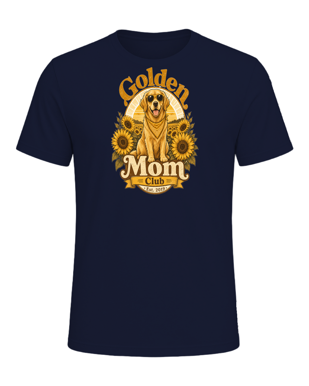 Golden Retriever Mom — Navy