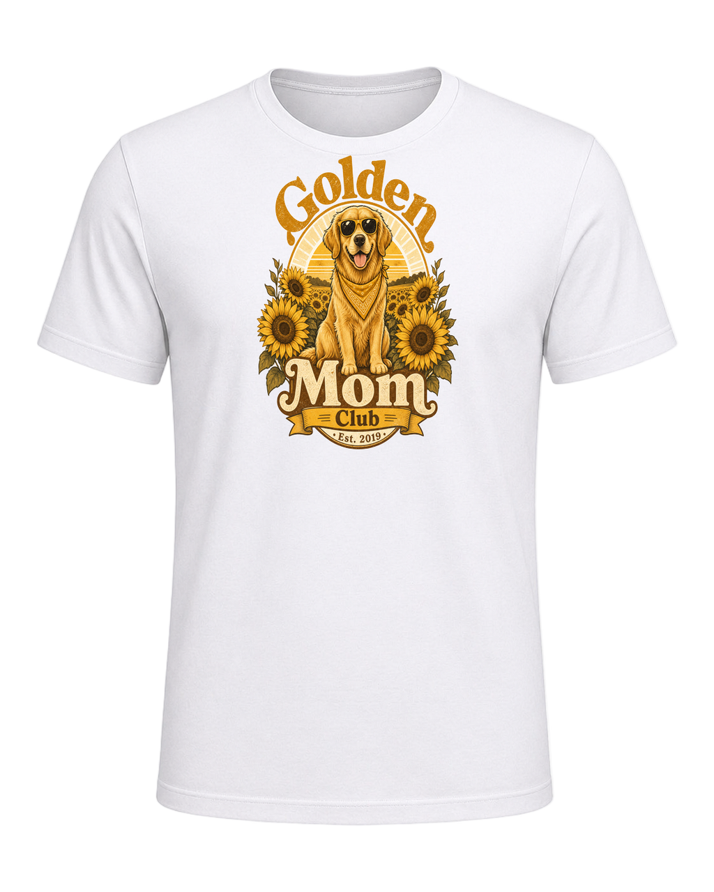 Golden Retriever Mom — White