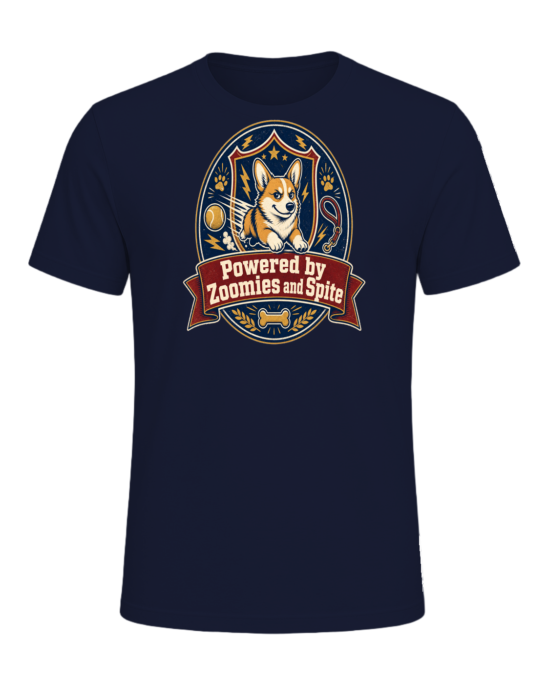 Powered by Zoomies and Spite — Navy