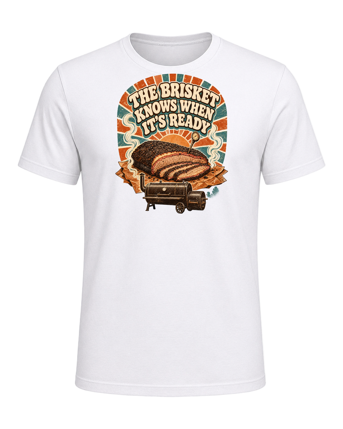 THE BRISKET KNOWS WHEN IT'S READY — White