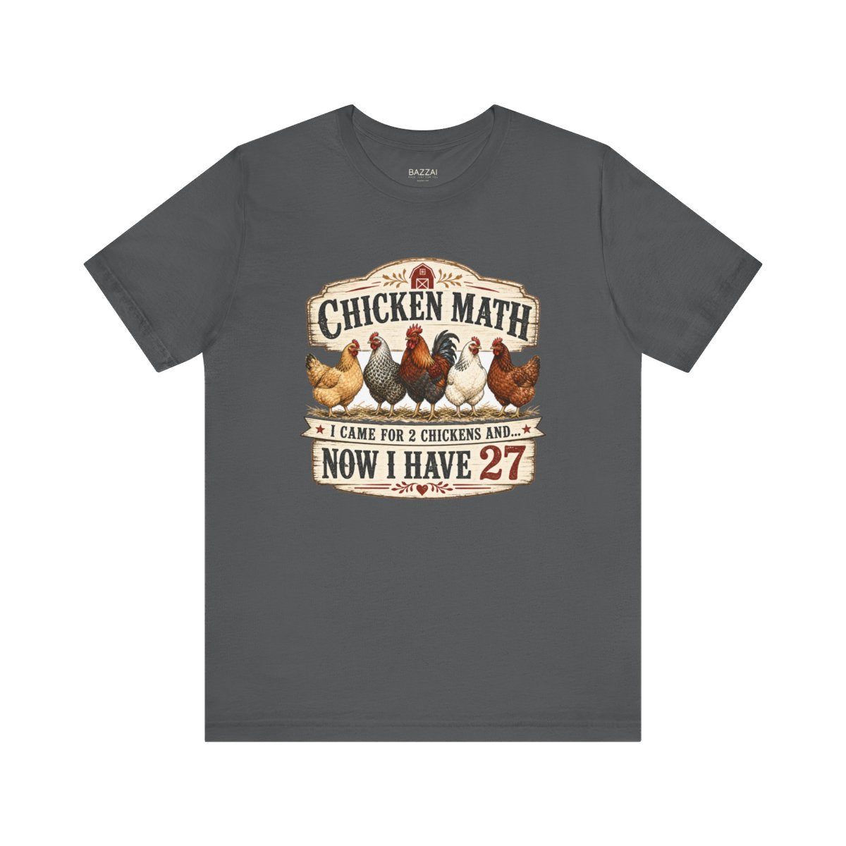 Funny Backyard Farmer T-Shirt — Chicken Math (Backyard Farmer) — backyard chicken t-shirt design