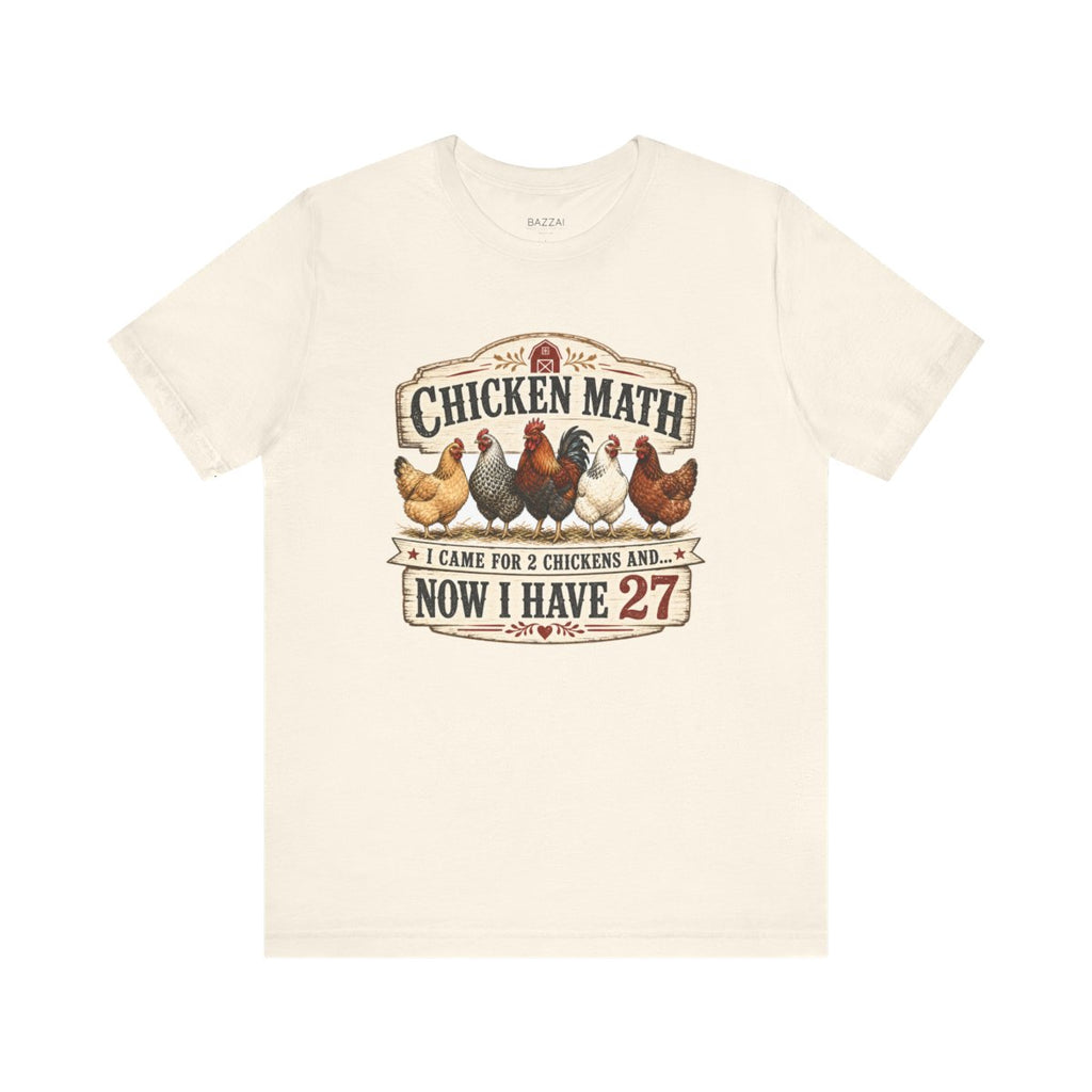 Funny Backyard Farmer T-Shirt — Chicken Math (Backyard Farmer) — backyard chicken t-shirt design