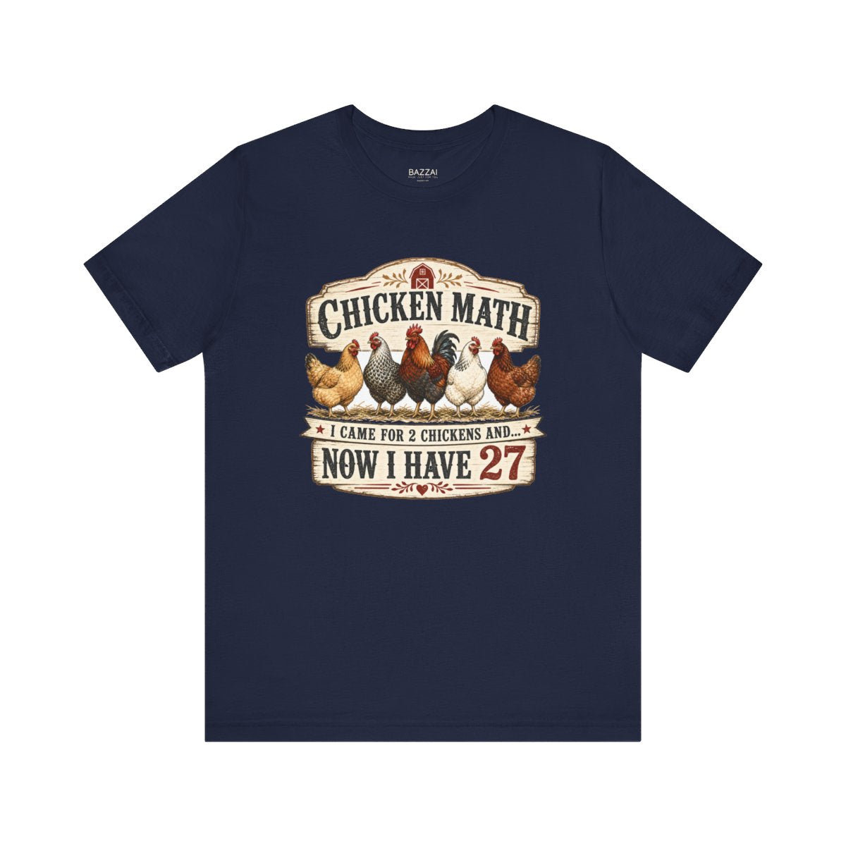 Funny Backyard Farmer T-Shirt — Chicken Math (Backyard Farmer) — backyard chicken t-shirt design