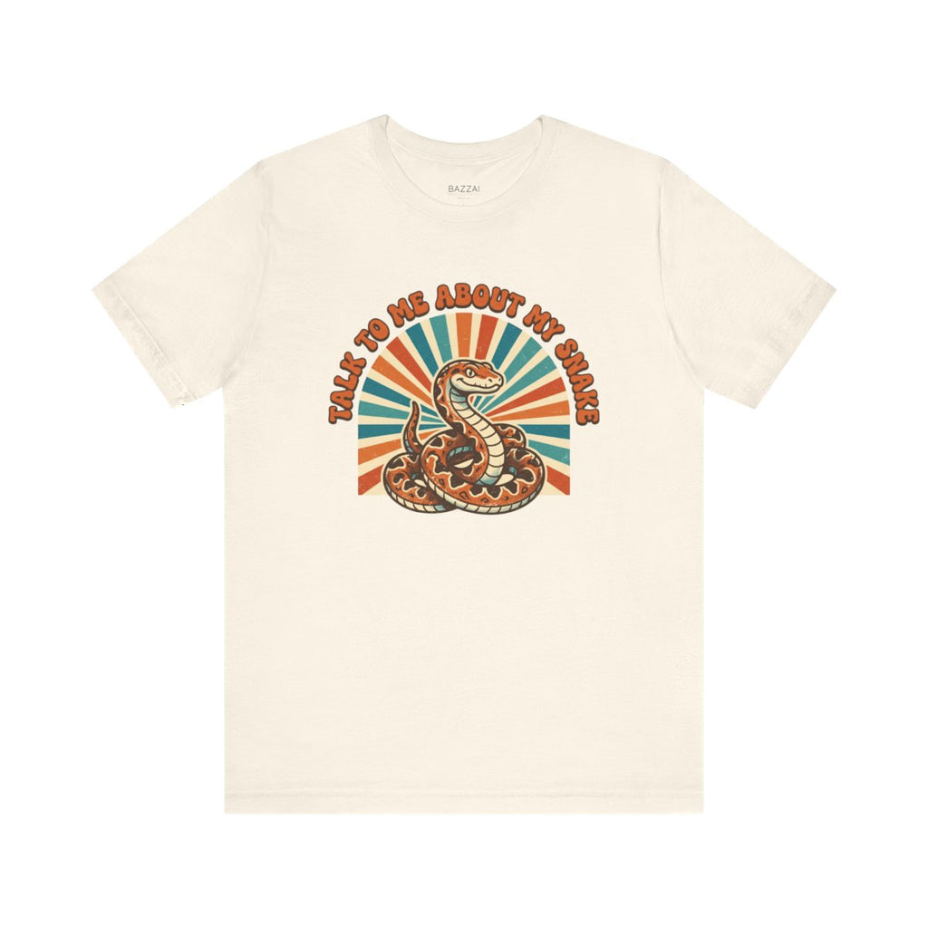 Snake Owner Gift T-Shirt — Talk to Me About My Snake — t-shirt design
