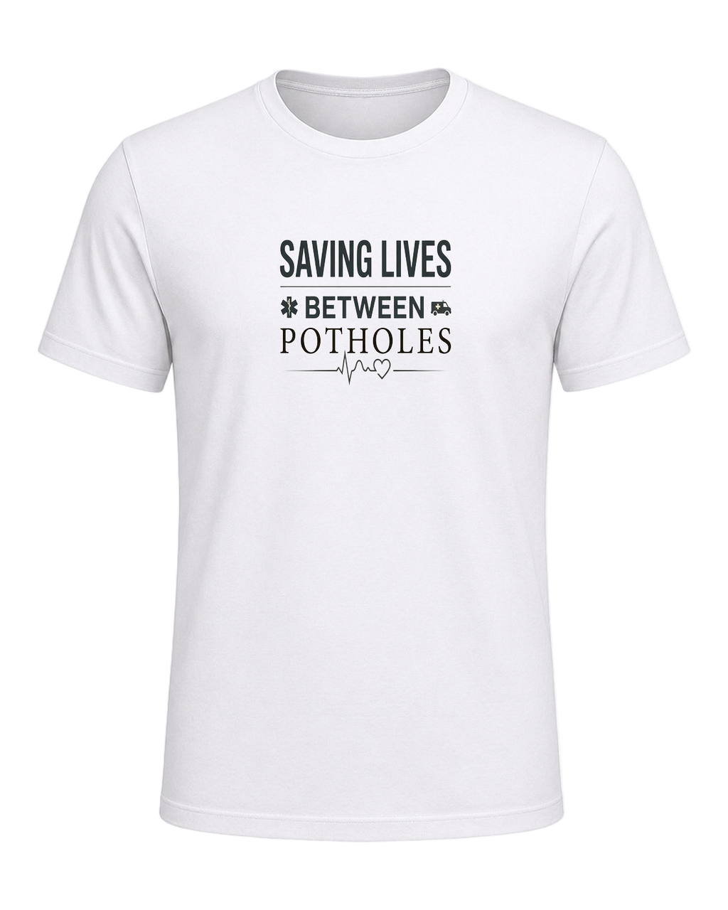 SAVING LIVES BETWEEN POTHOLES — White