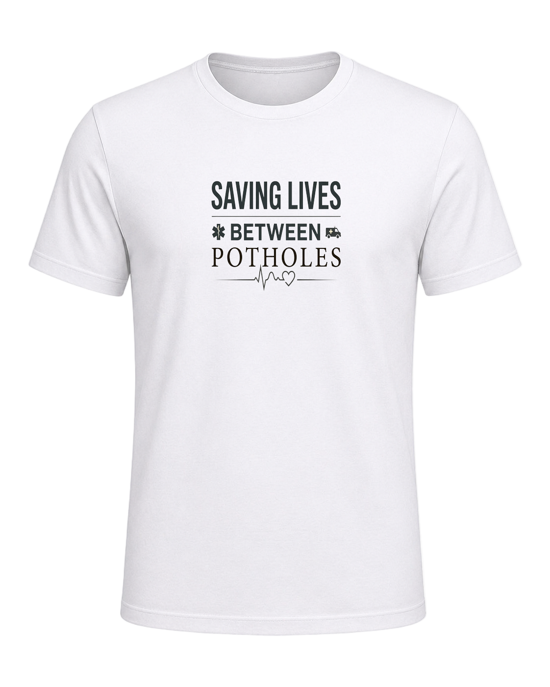 SAVING LIVES BETWEEN POTHOLES — White
