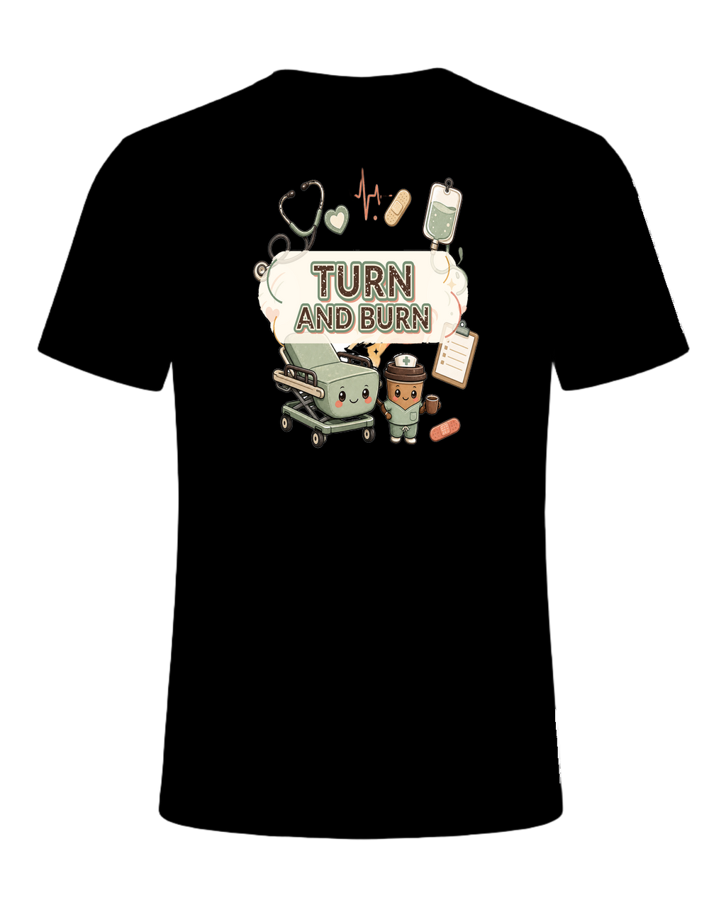 TURN AND BURN — Black