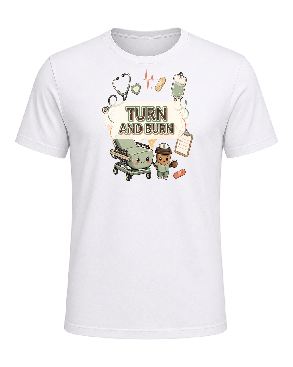 TURN AND BURN — White