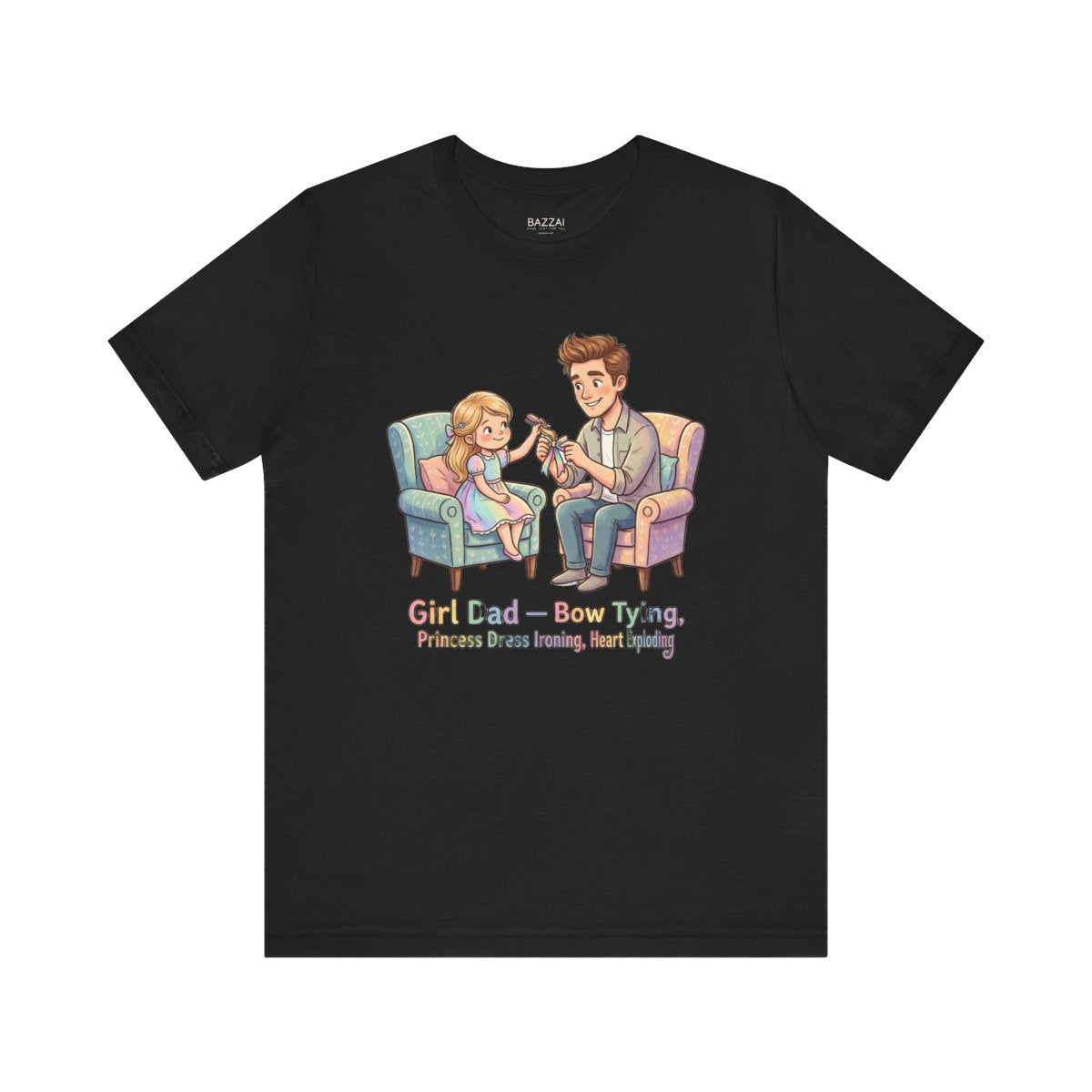 Girl Dad T-Shirt — Outnumbered and Fine with It — girl dad t-shirt design