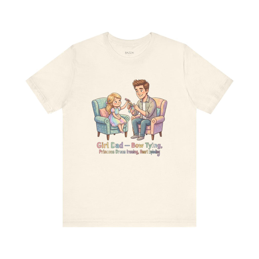 Girl Dad T-Shirt — Outnumbered and Fine with It — girl dad t-shirt design