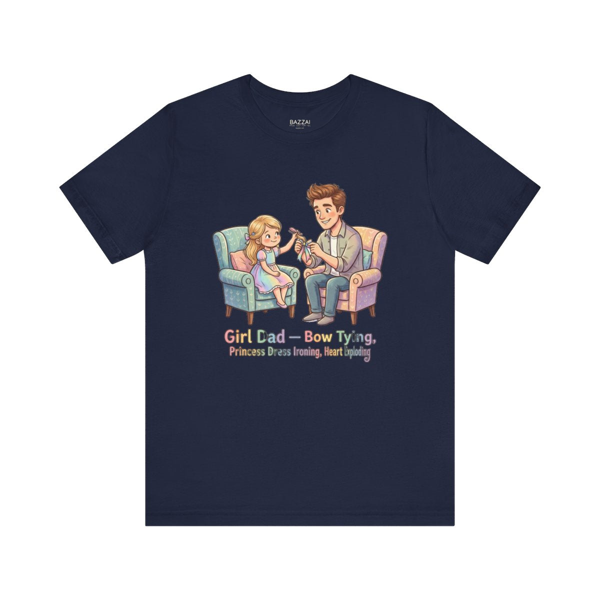Girl Dad T-Shirt — Outnumbered and Fine with It — girl dad t-shirt design