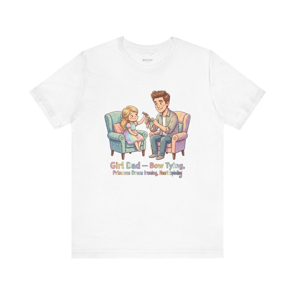 Girl Dad T-Shirt — Outnumbered and Fine with It — girl dad t-shirt design