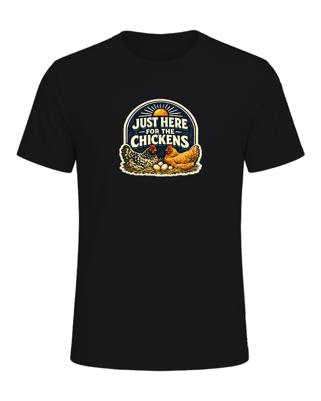 Just Here For The Chickens Tee — Dark Grey Heather