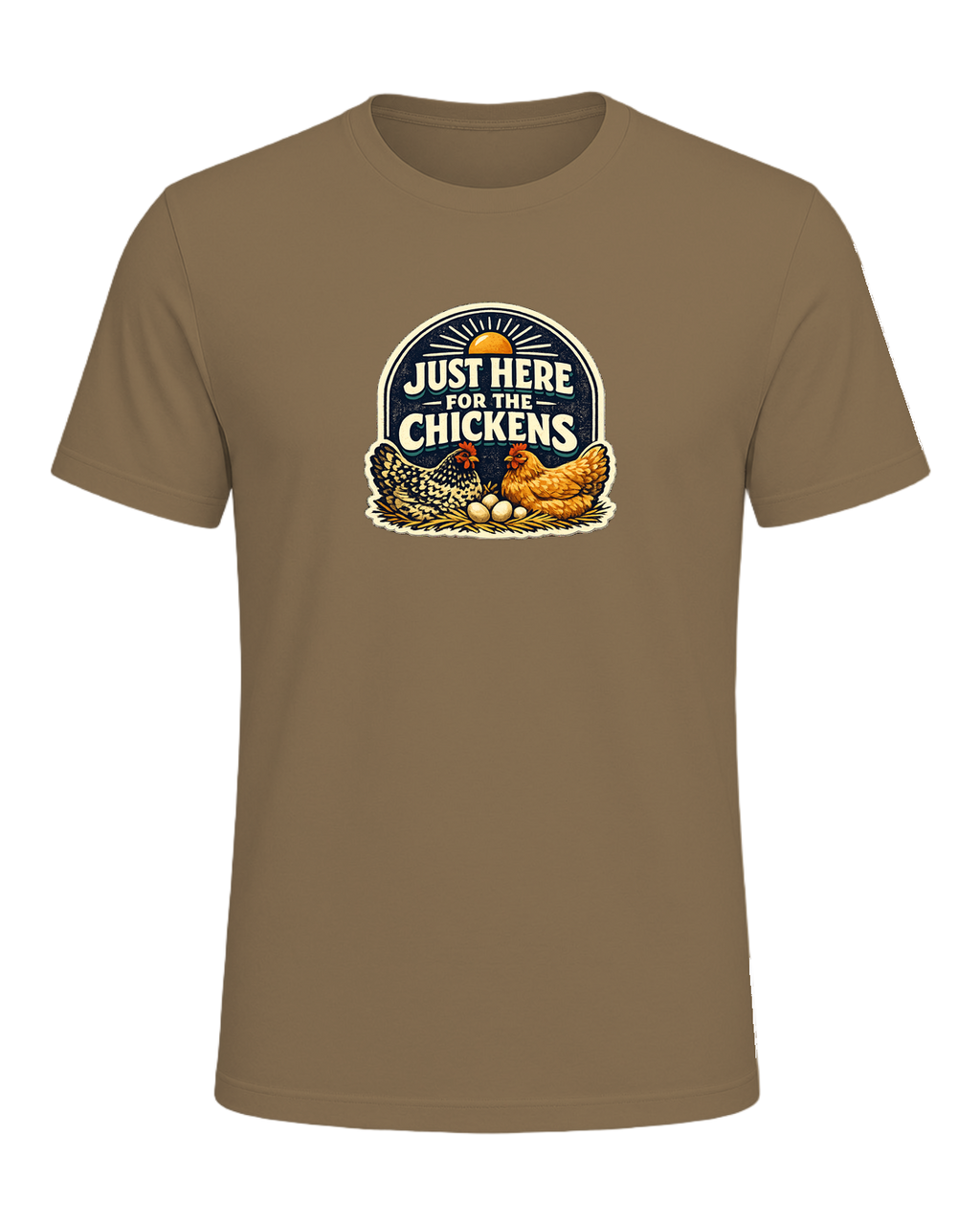 Just Here For The Chickens Tee — Heather Olive