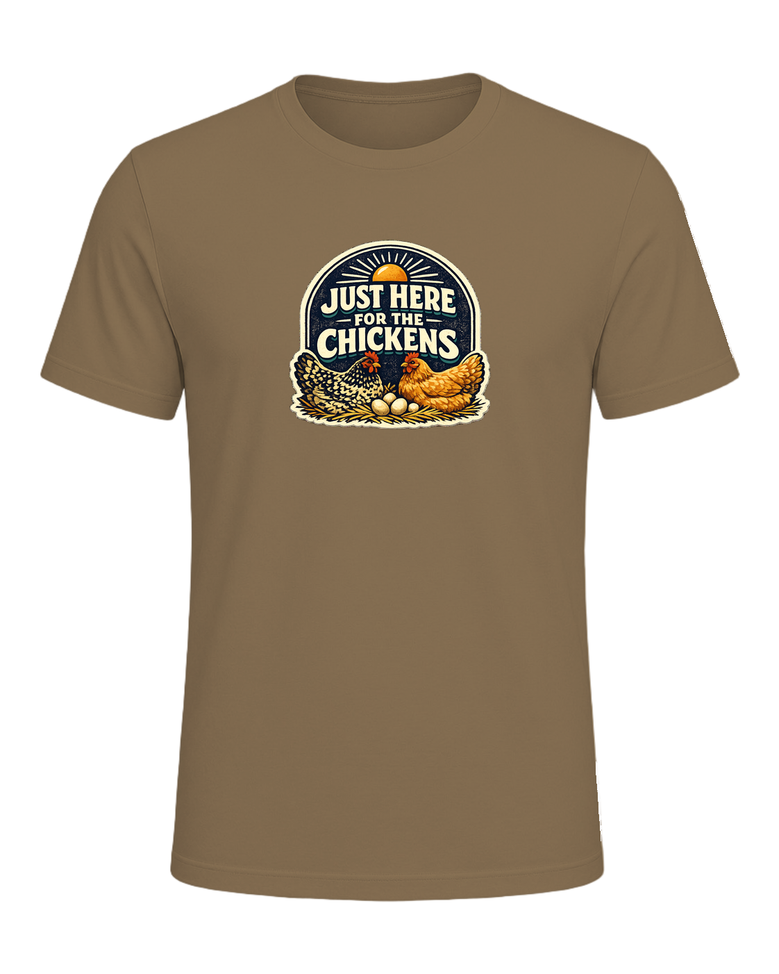 Just Here For The Chickens Tee — Heather Olive