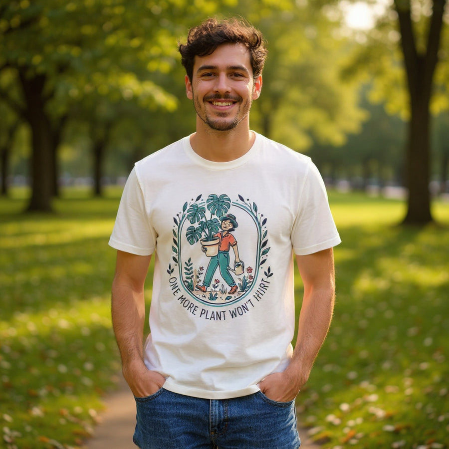Funny Plant Mom T-Shirt — One More Plant Won't Hurt
