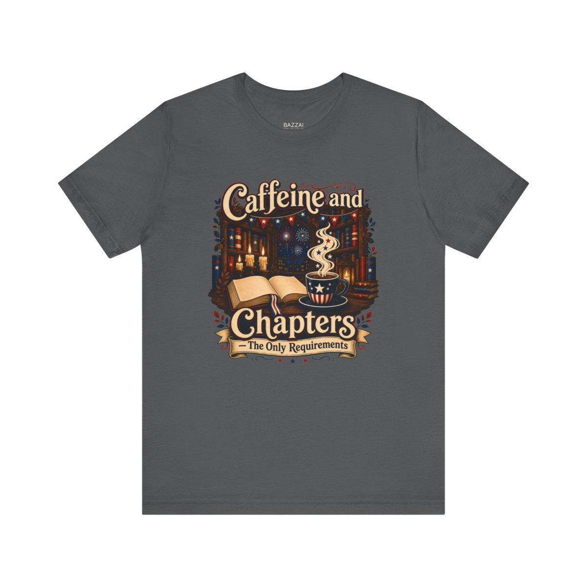 Bookworm Coffee T-Shirt — Books and Coffee, Nothing Else — coffees t-shirt design