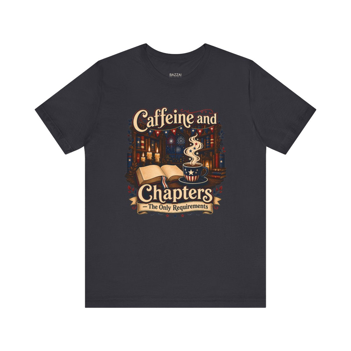 Bookworm Coffee T-Shirt — Books and Coffee, Nothing Else — coffees t-shirt design