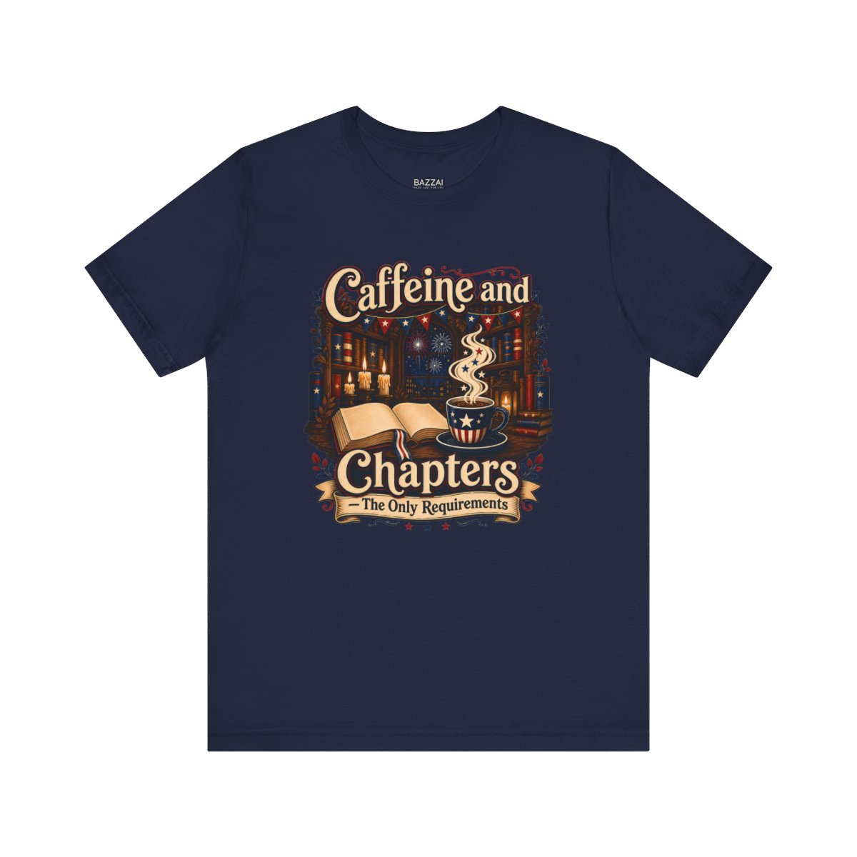 Bookworm Coffee T-Shirt — Books and Coffee, Nothing Else — coffees t-shirt design