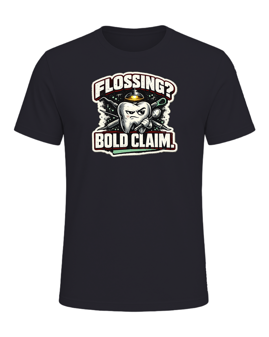 Flossing? Bold Claim. Tee — Dark Grey