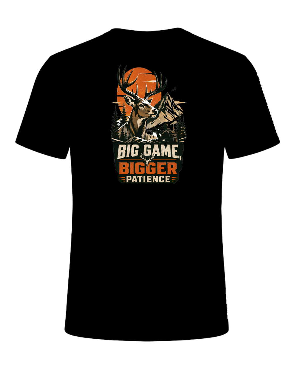 BIG GAME, BIGGER PATIENCE — Black