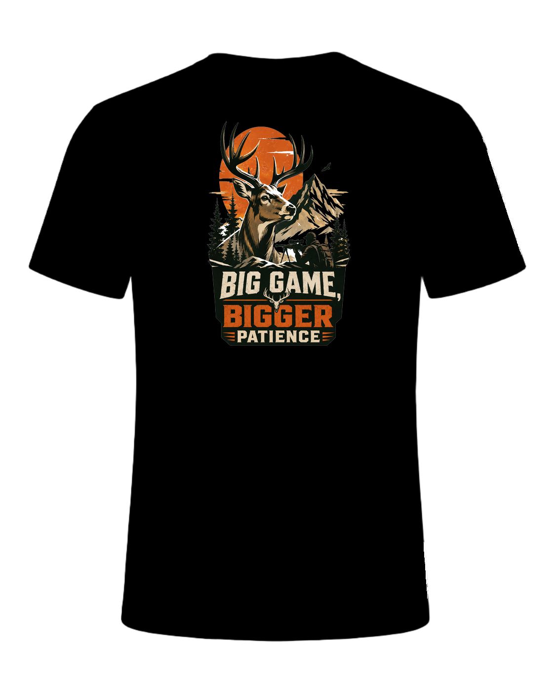 BIG GAME, BIGGER PATIENCE — Black