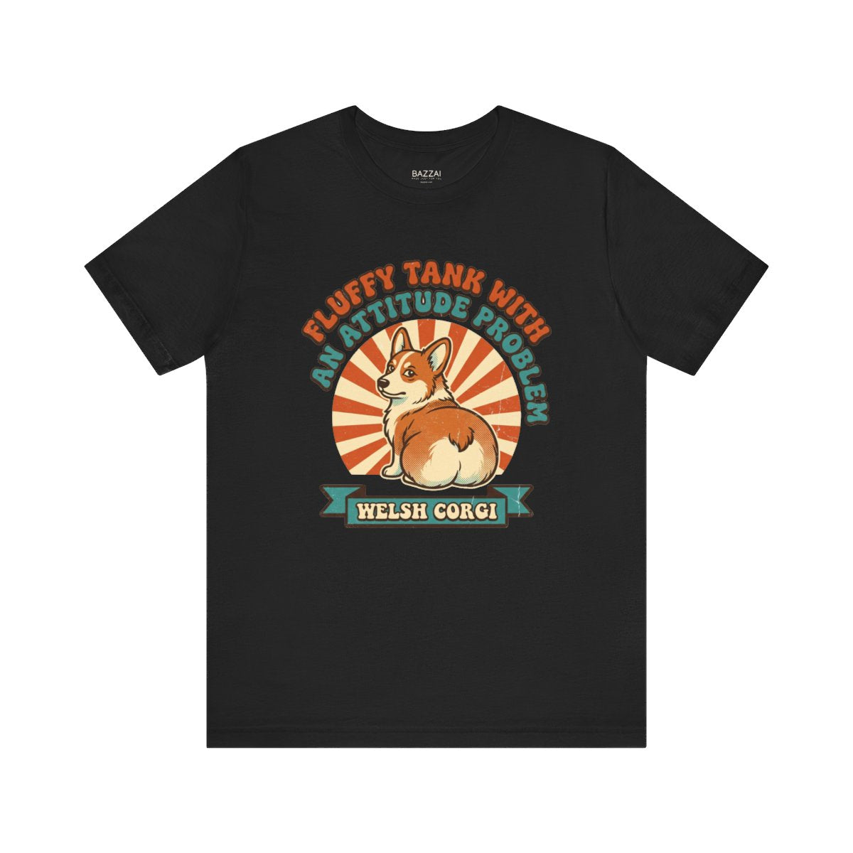 Funny Small Dog T-Shirt — Fluffy Tank with an Attitude Problem — corgi club t-shirt design
