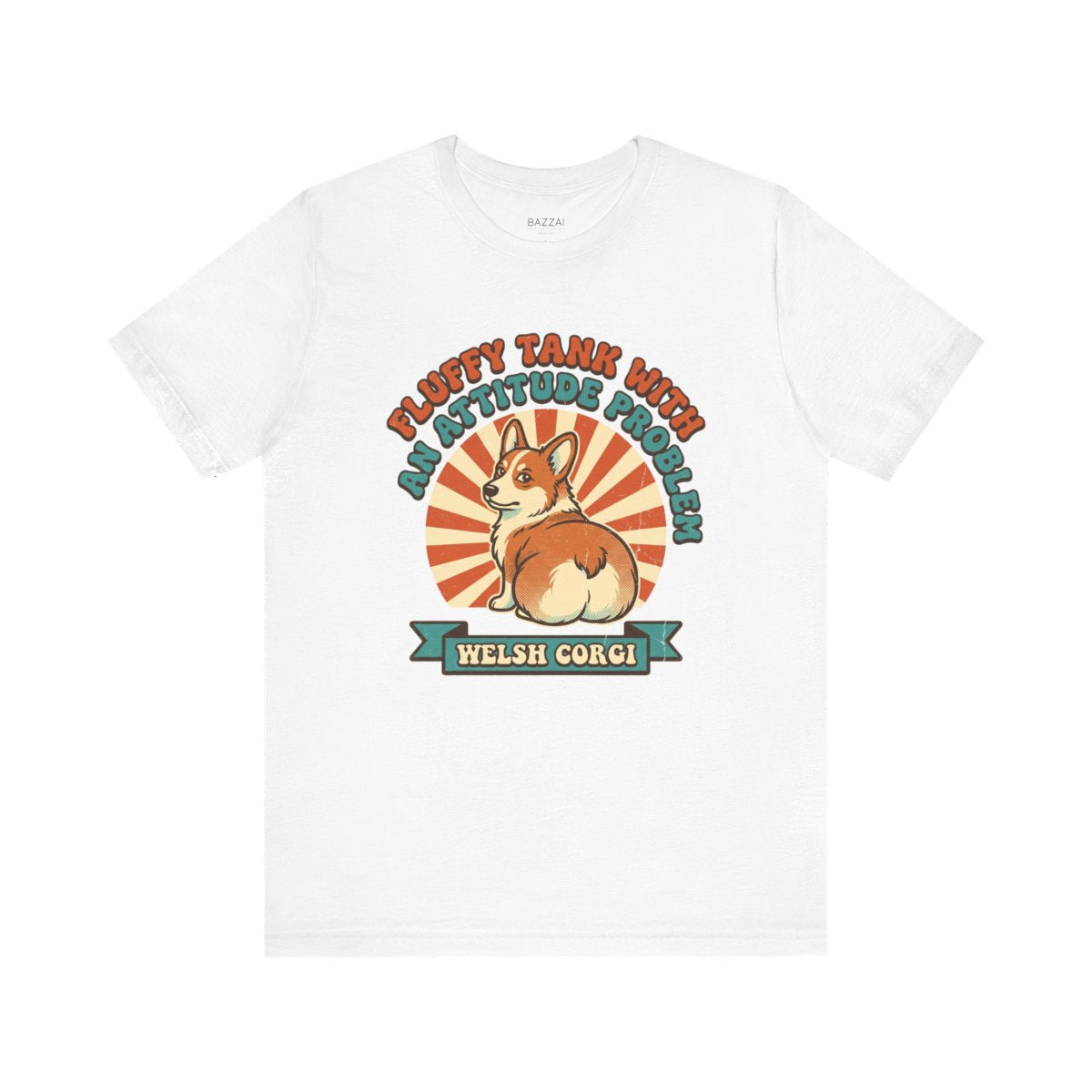 Funny Small Dog T-Shirt — Fluffy Tank with an Attitude Problem — corgi club t-shirt design