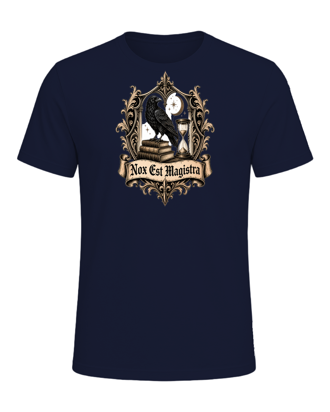 Latin Motto Crest — Navy