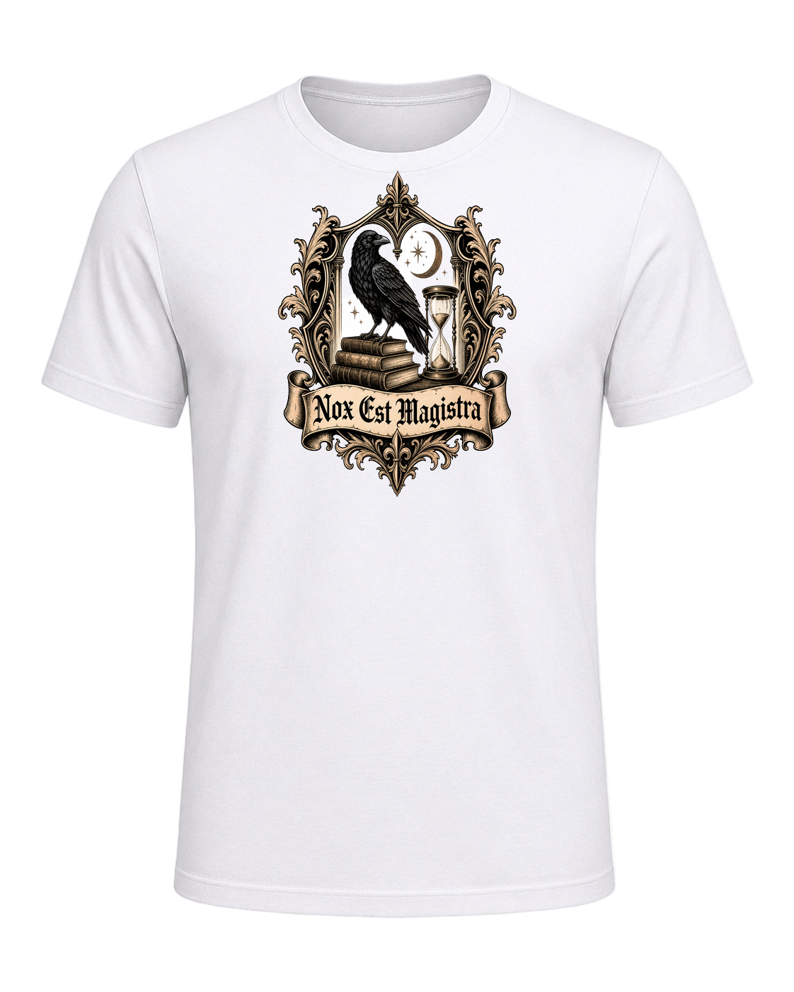 Latin Motto Crest — White