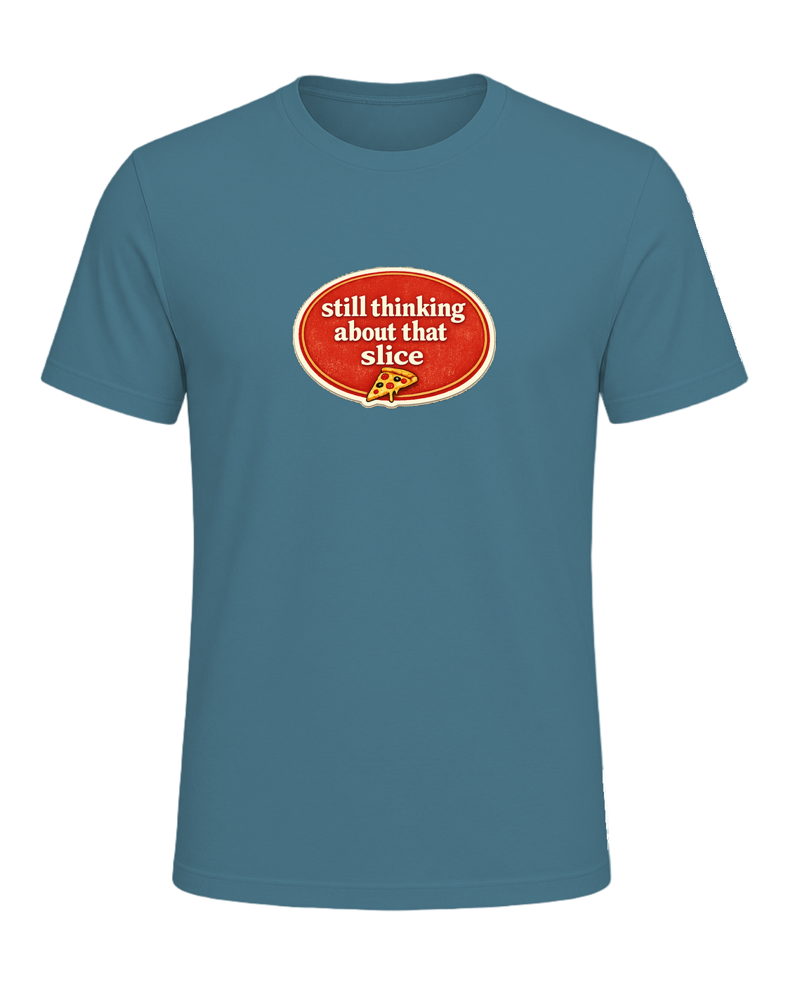 Still Thinking About That Slice Tee — Heather Deep Teal