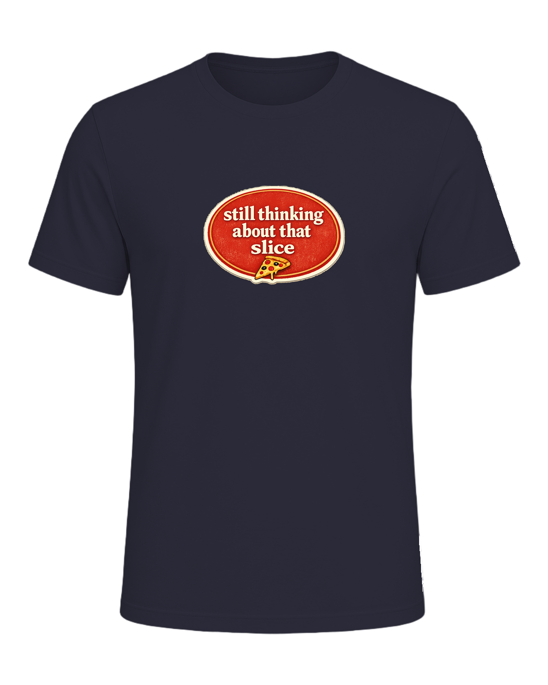 Still Thinking About That Slice Tee — Heather Navy