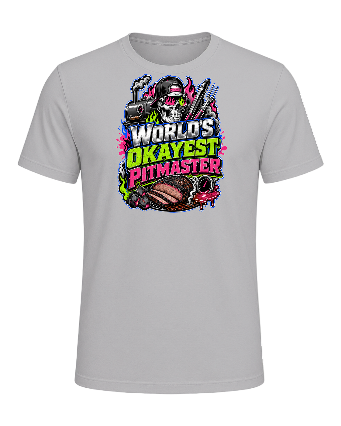WORLD'S OKAYEST PITMASTER — Athletic Heather