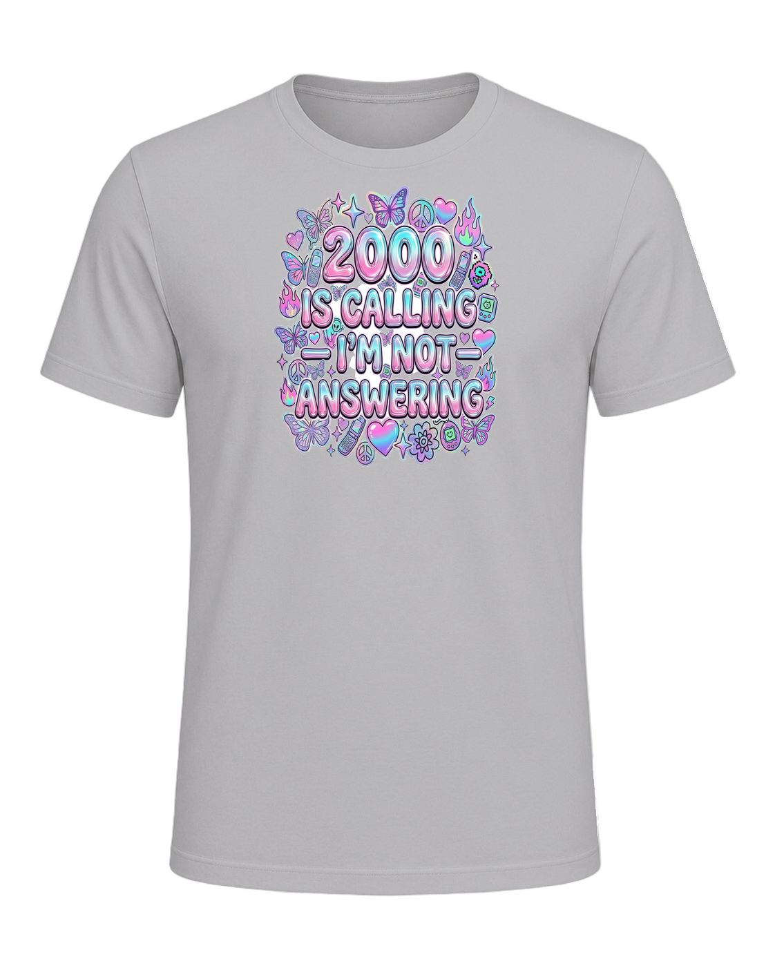 Y2K Chrome Style — Athletic Heather