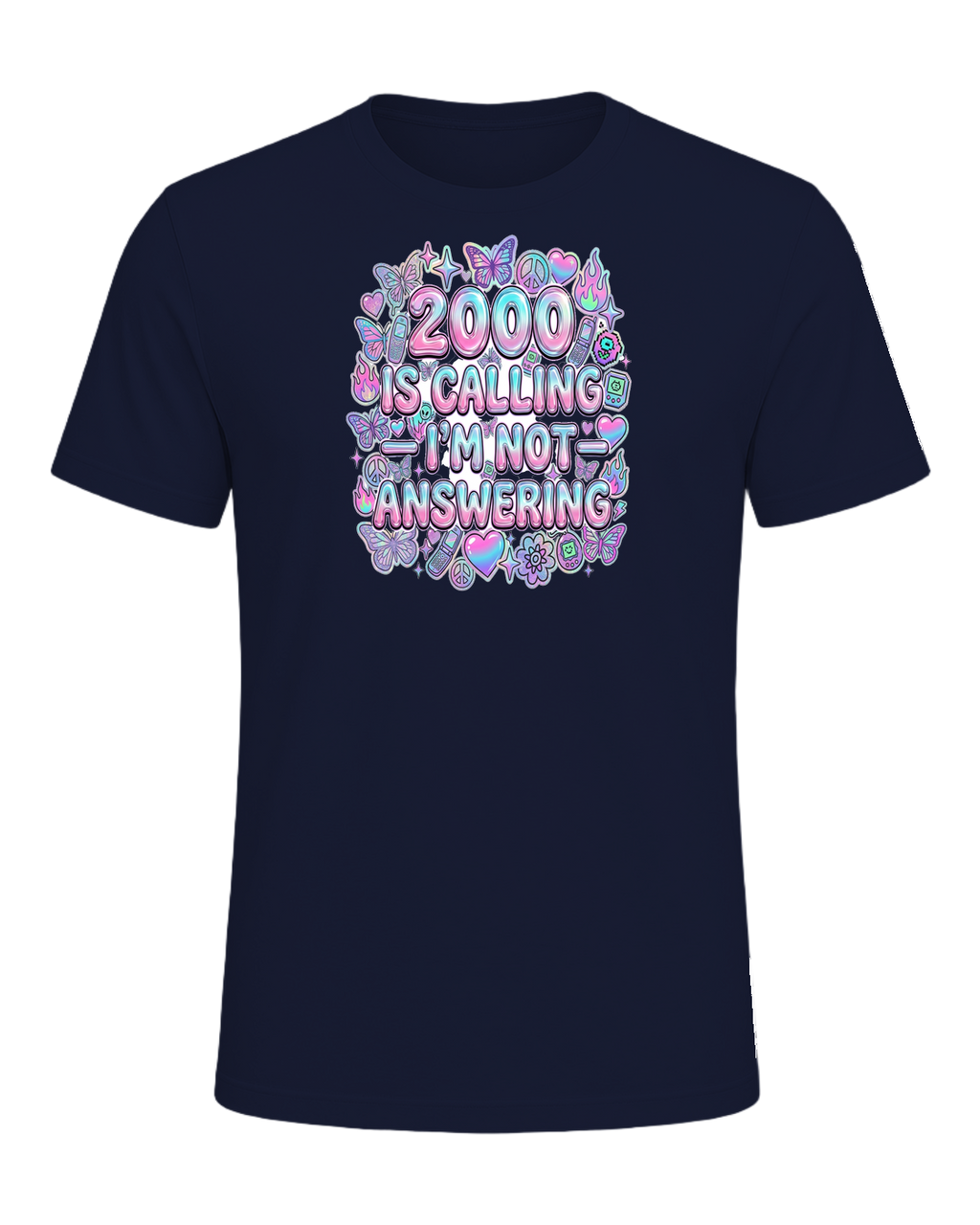 Y2K Chrome Style — Navy