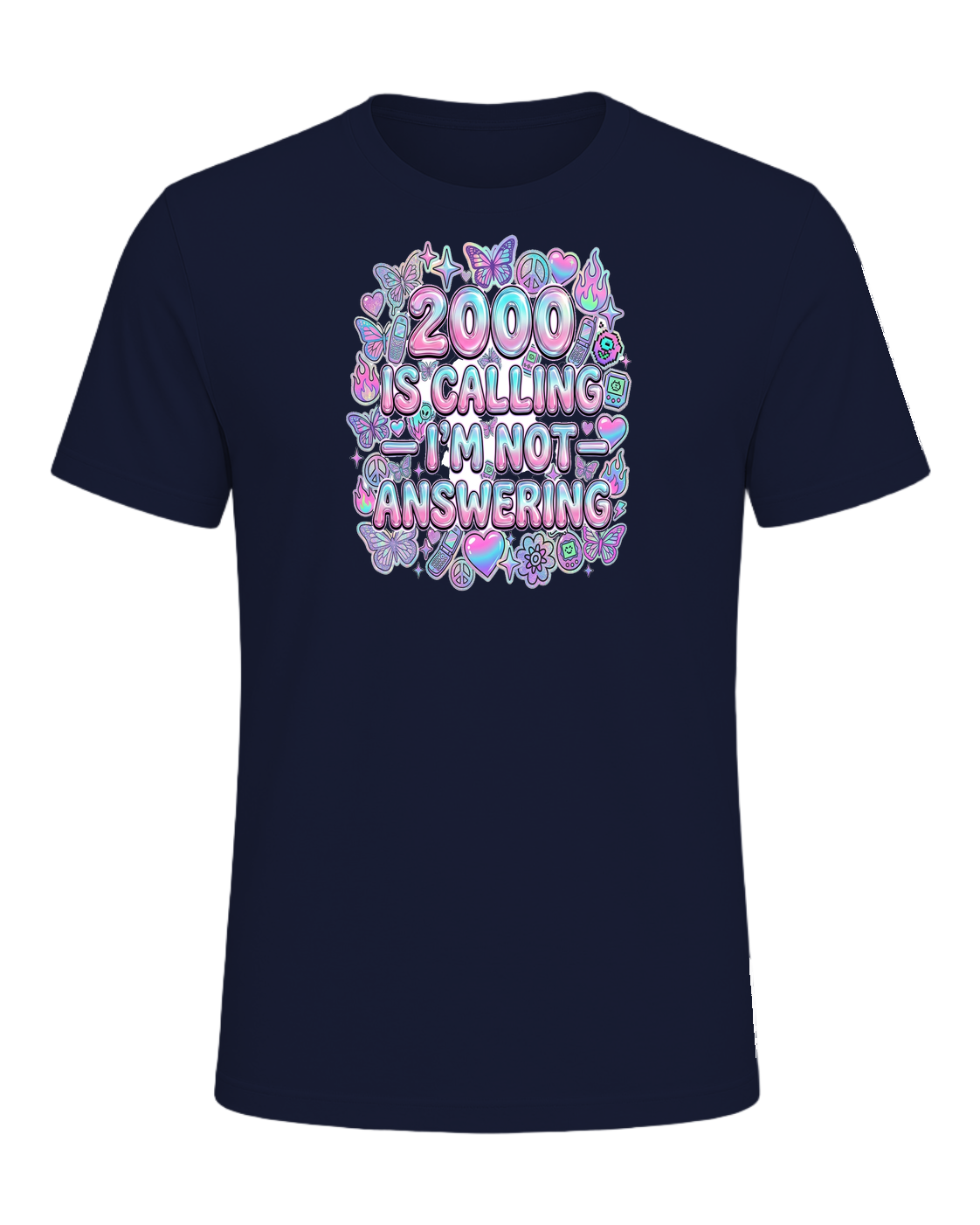 Y2K Chrome Style — Navy