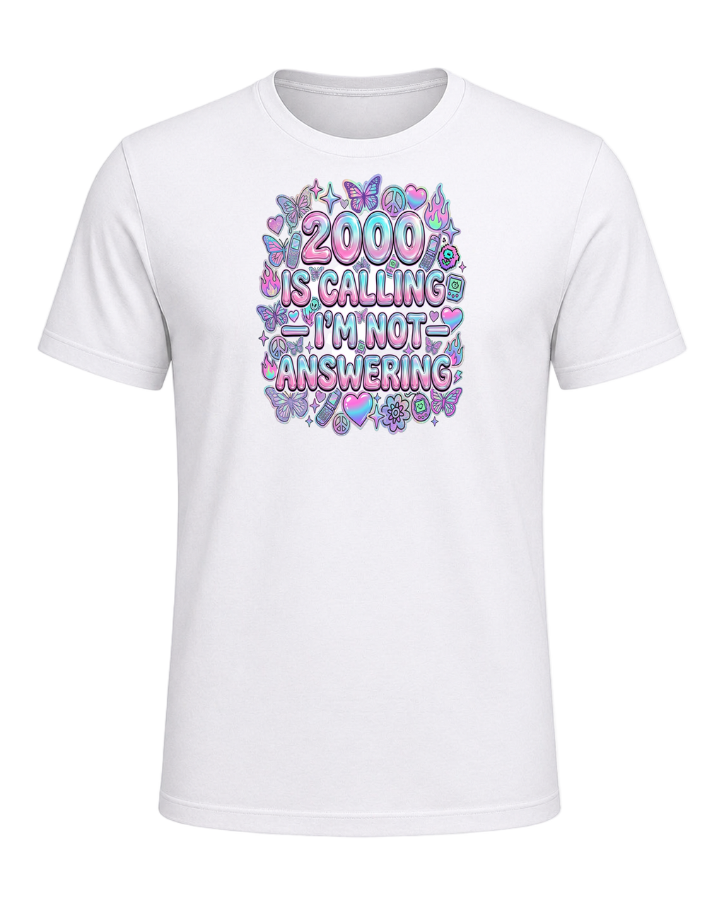 Y2K Chrome Style — White