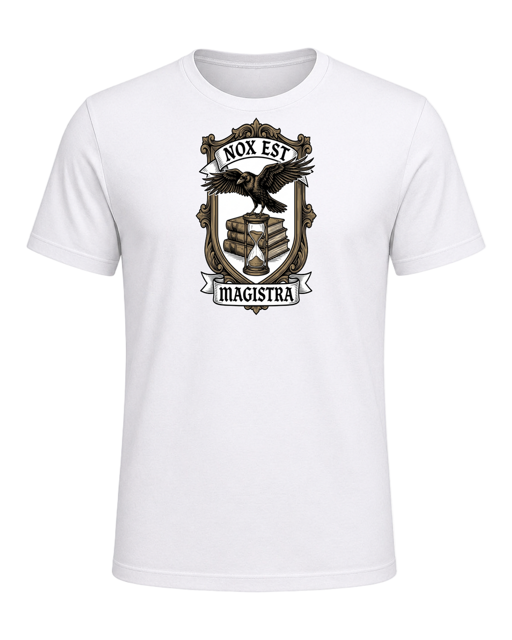 Latin Motto Crest — White
