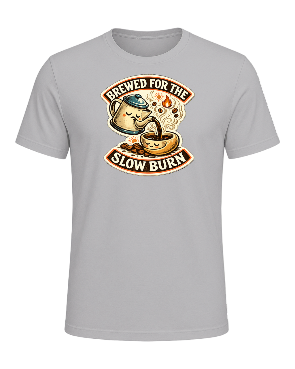 Brewed For The Slow Burn Tee — Athletic Heather