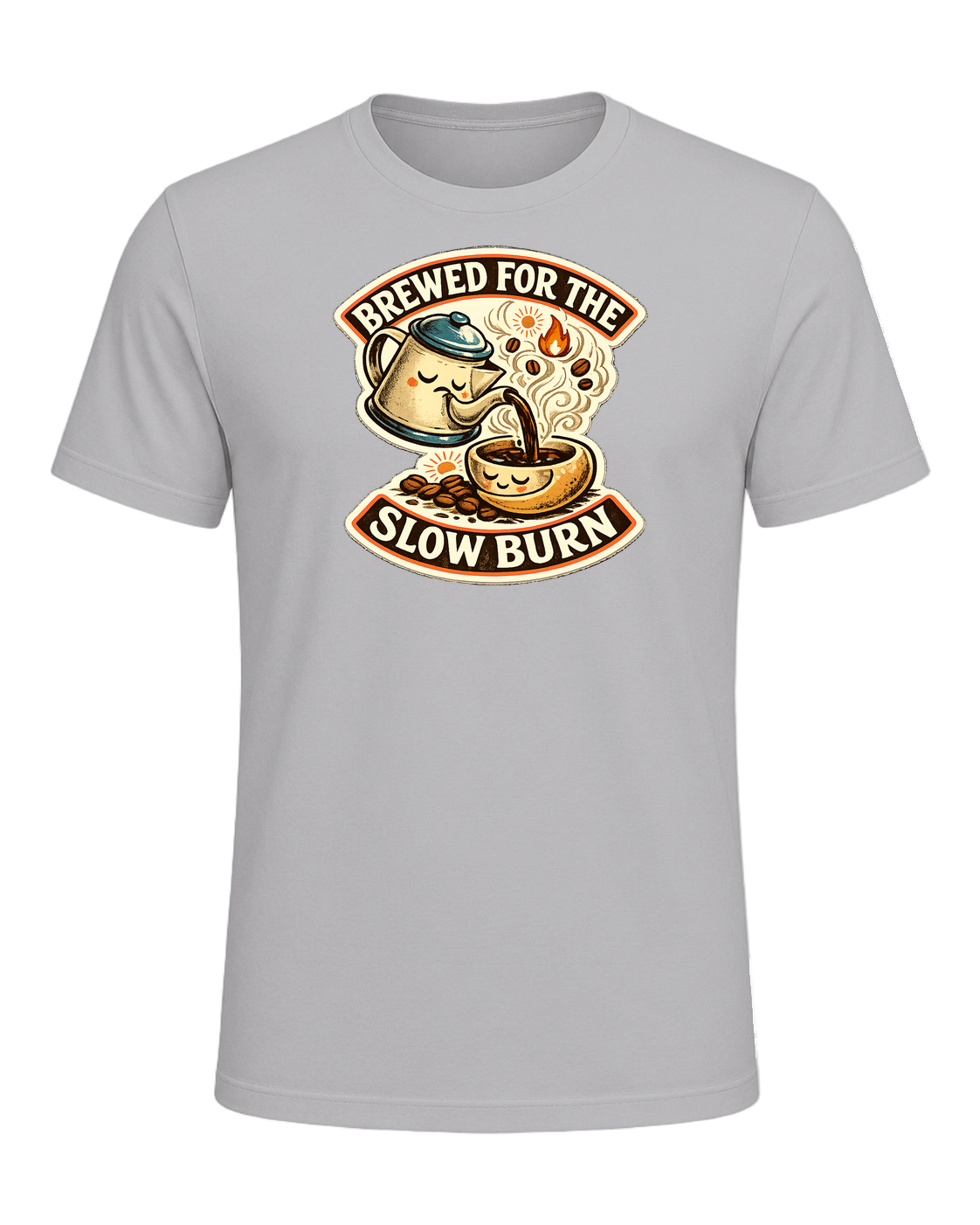 Brewed For The Slow Burn Tee — Athletic Heather