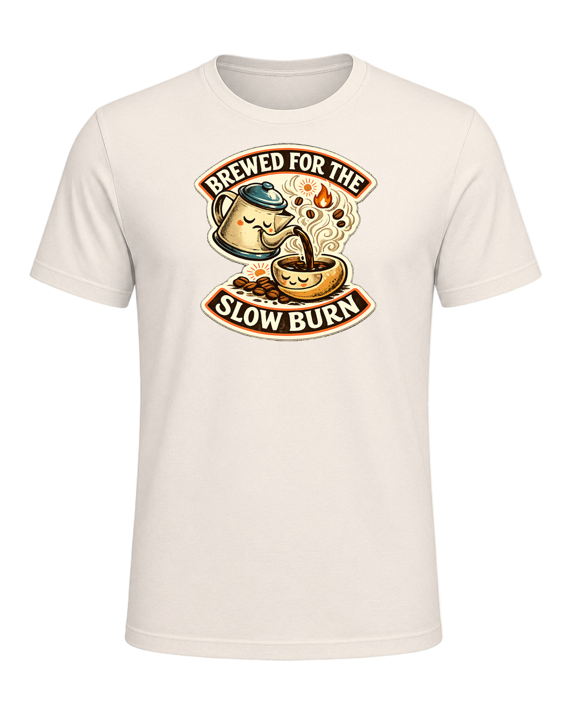 Brewed For The Slow Burn Tee — Natural